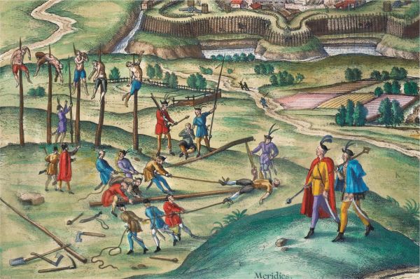 Vedere a orasului Papa, fortareata din Ungaria inferioara, catre 1617
