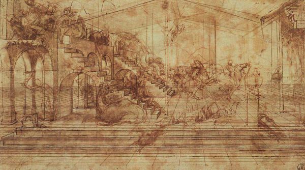 Click pentru imaginea mărită
==============
Studiu de perspectiva pentru Inchinarea magilor
Studiu de perspectiva pentru Inchinarea magilor