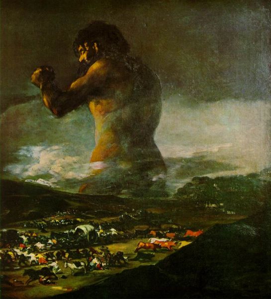 Colosul (Panica)
Pictura realizata catre 1809, aflat la Muzeul Prado din Madrid
