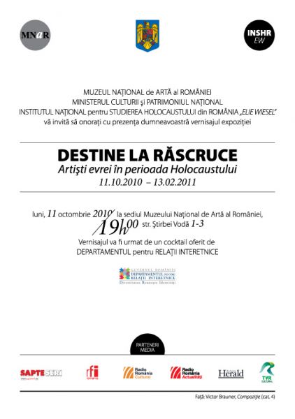 Destine la rascruce. Artisti evrei in perioada Holocaustului
Invitatie - verso
