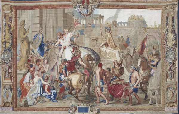 Click pentru imaginea mărită
==============
Triumful lui Alexandru
Tapiserie realizata intre 1670-1676
Triumful lui Alexandru
Tapiserie realizata intre 1670-1676