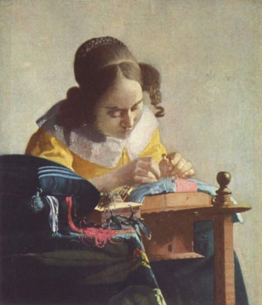 Dantelareasa
Pictura realizata in 1664
Cuvinte cheie: femeie