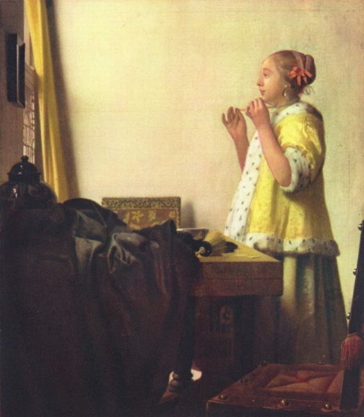 Femeie cu un colier de perle
Pictura realizata in 1664
Cuvinte cheie: femeie tanara