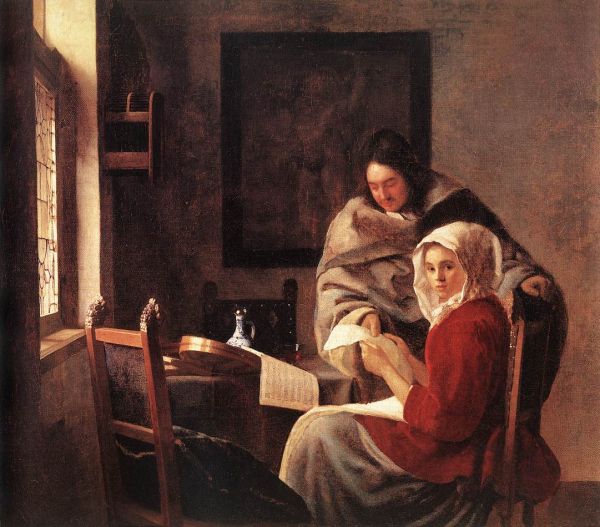 Lectia de muzica intrerupta
Pictura realizata intre 1660-1661

