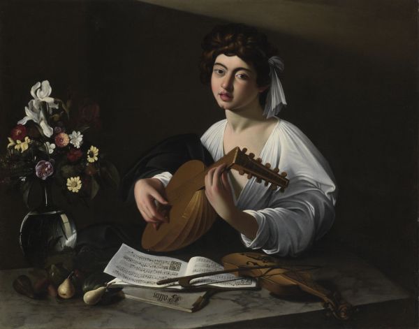 Click pentru imaginea mărită
==============
Apollo cantaret la lauta
versiune a lucrarii "Cantaret la lauta", realizata in 1596 (aproximativ)
Apollo cantaret la lauta
versiune a lucrarii "Cantaret la lauta", realizata in 1596 (aproximativ)