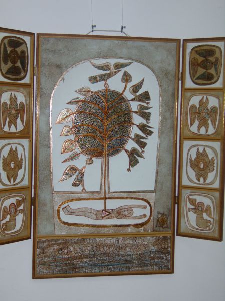 Triptic
Cuvinte cheie: pictura sticla icoana icoane arhangel serafim inger