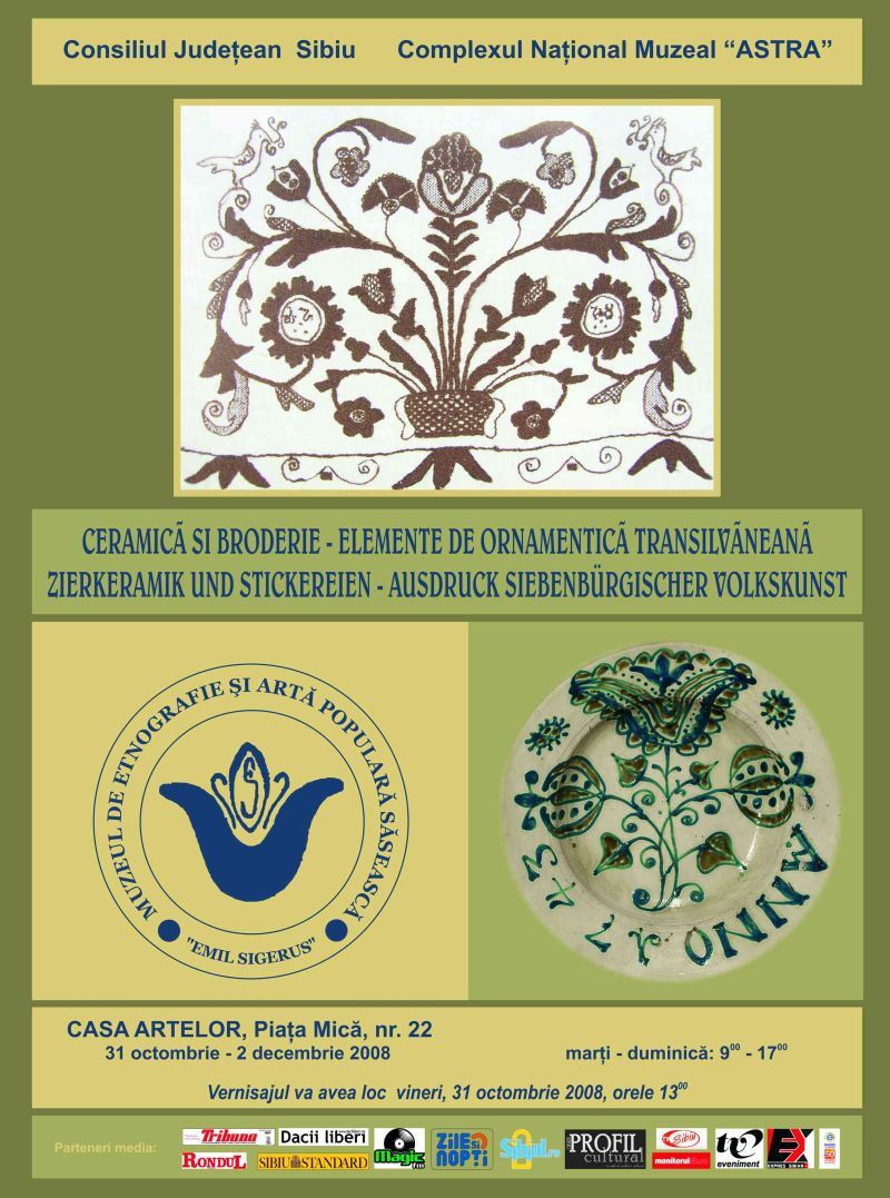 Ceramică şi broderie - elemente de ornamentică transilvăneană
